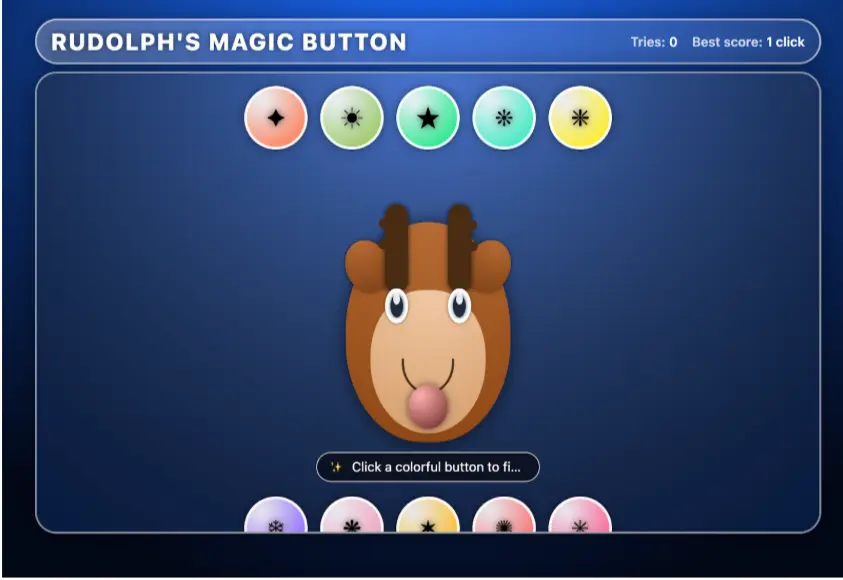 rudolph's magic button